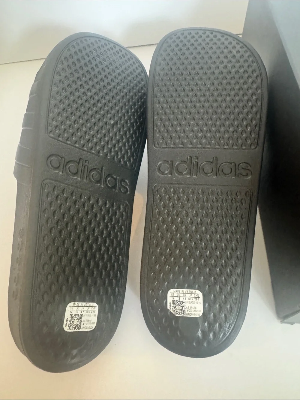 NEW adidas Black Adilette Aqua Slide Sandals